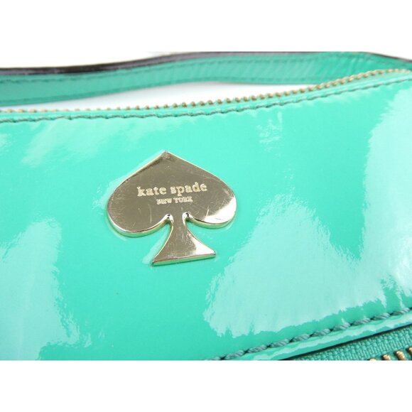 Kate Spade New York Green Patent Leather Crossbody Bag With Adjustable Strap & G - Picture 15 of 16
